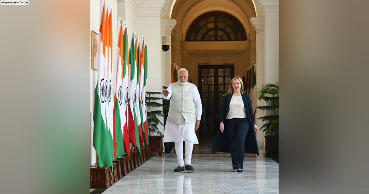 PM Modi meets Italian counterpart Giorgia Meloni at Delhi's Hyderabad House